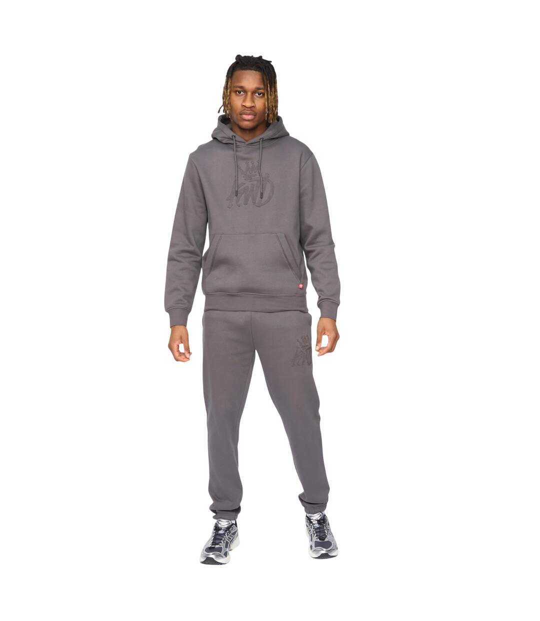 Mens Tonally Brushed Fleece Oversized Hoodie Asphalt Kings Will Dream-1