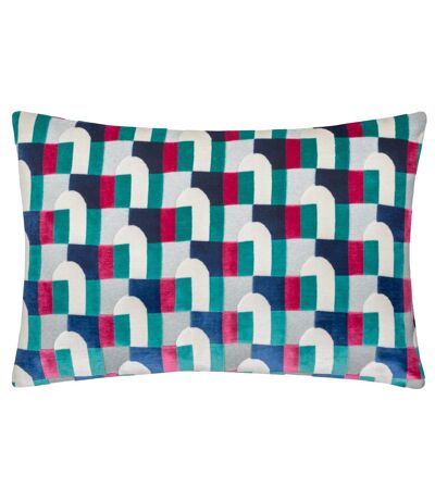 Keela geometric cushion cover 50cm x 35cm magenta/blue Paoletti