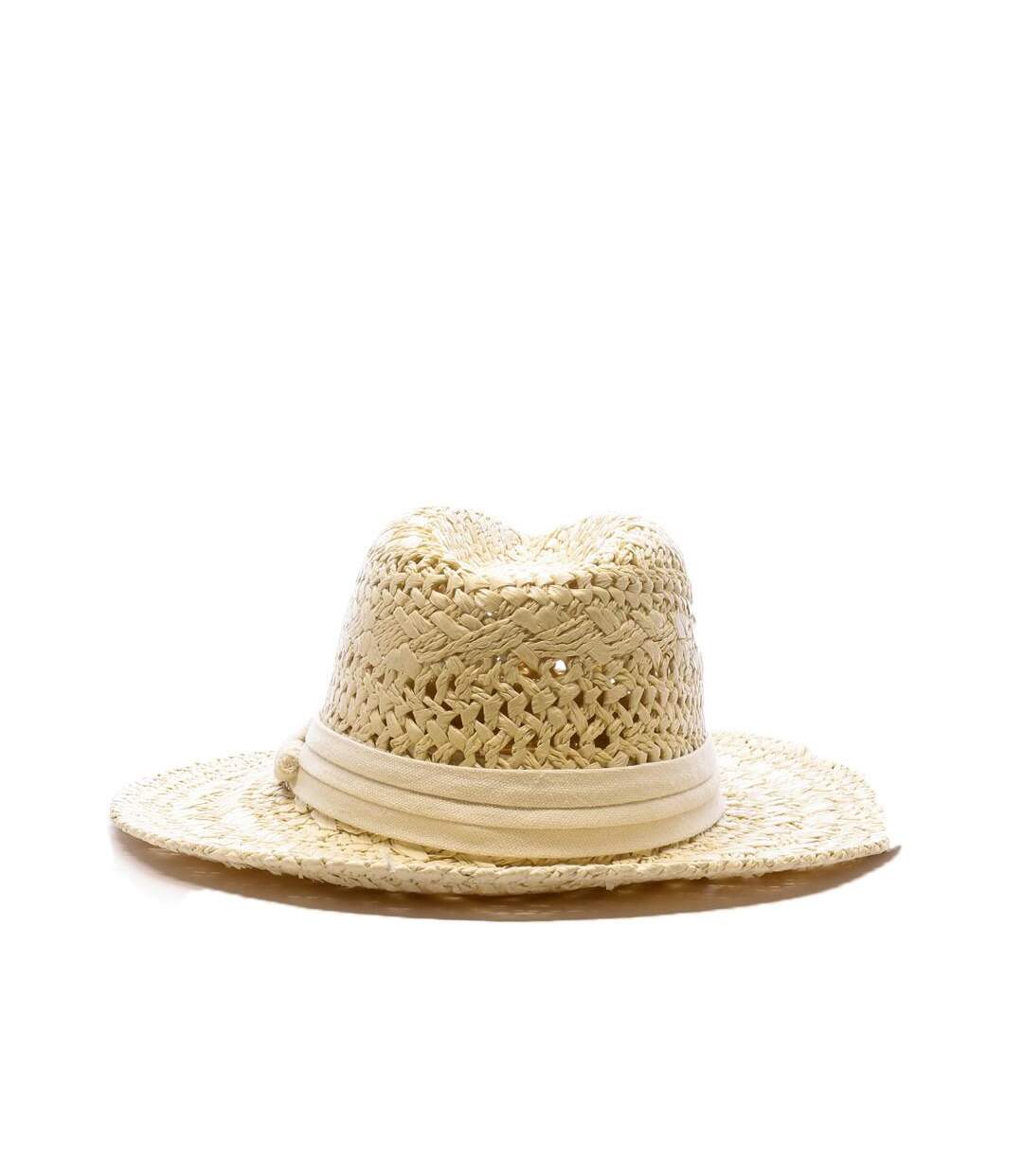 Chapeau Beige Femme Emeraude Fedora - Taille unique-2