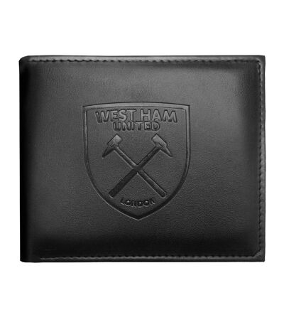 West Ham United FC - Portefeuille en cuir - Hommes (Noir) (Taille unique) - UTSG15695