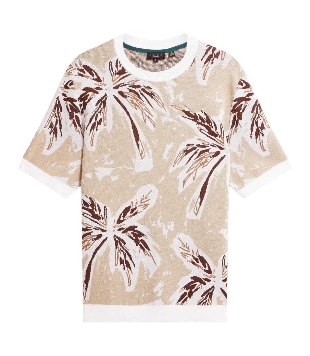 T-shirt Manches Courtes Motif/style Palmier Homme Taupe Ted Baker-2