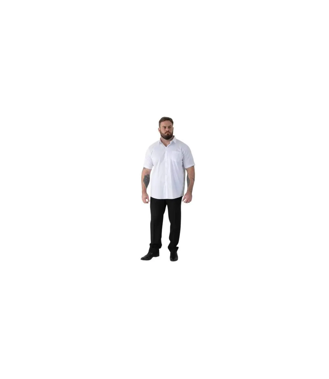 Chemise Manches Courtes Lucas Homme Blanc Duke-1