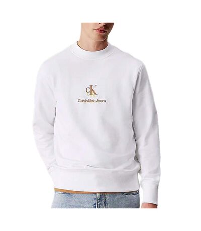 Sweat blanc homme calvin klein jeans shadow - l