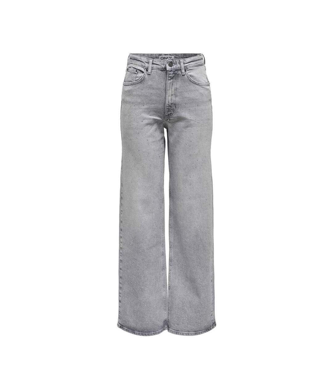 Jean gris femme only juicy strass-1