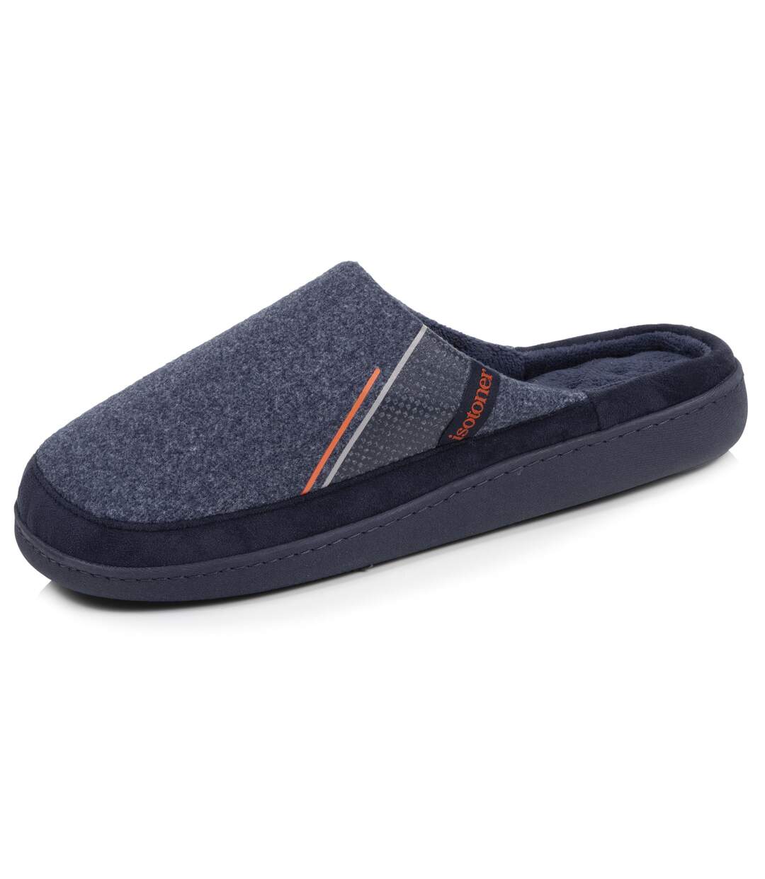 Isotoner Chaussons Mules homme suédine ultra doux, semelle ergonomique soutien plantaire, mousse à mémoire forme-1