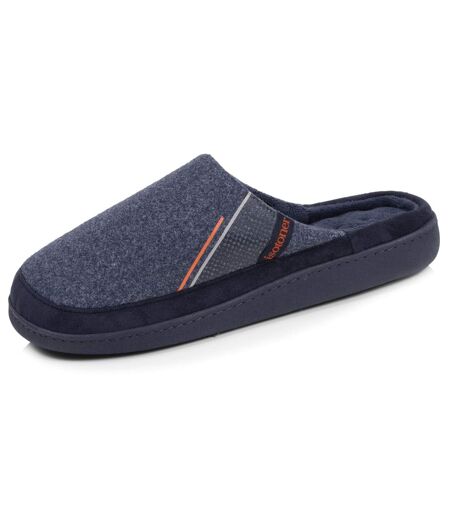 Isotoner Chaussons Mules homme suédine ultra doux, semelle ergonomique soutien plantaire, mousse à mémoire forme