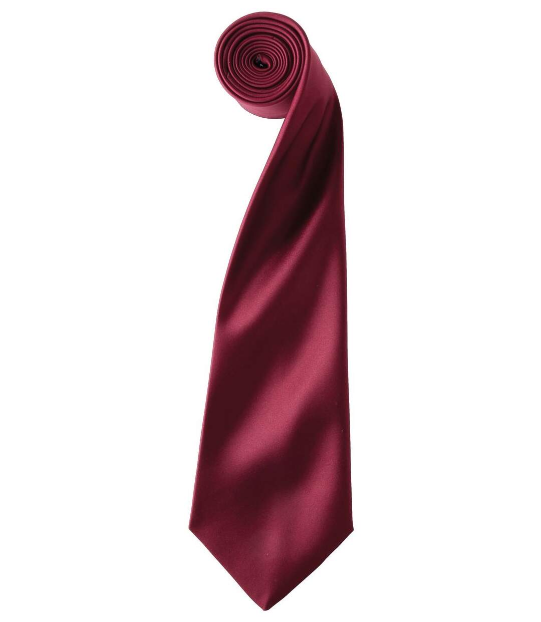 Cravate satin unie - PR750 - rouge bordeau-1