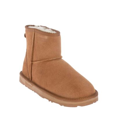 Womens/ladies emu mini cow suede classic boots chestnut EverAu