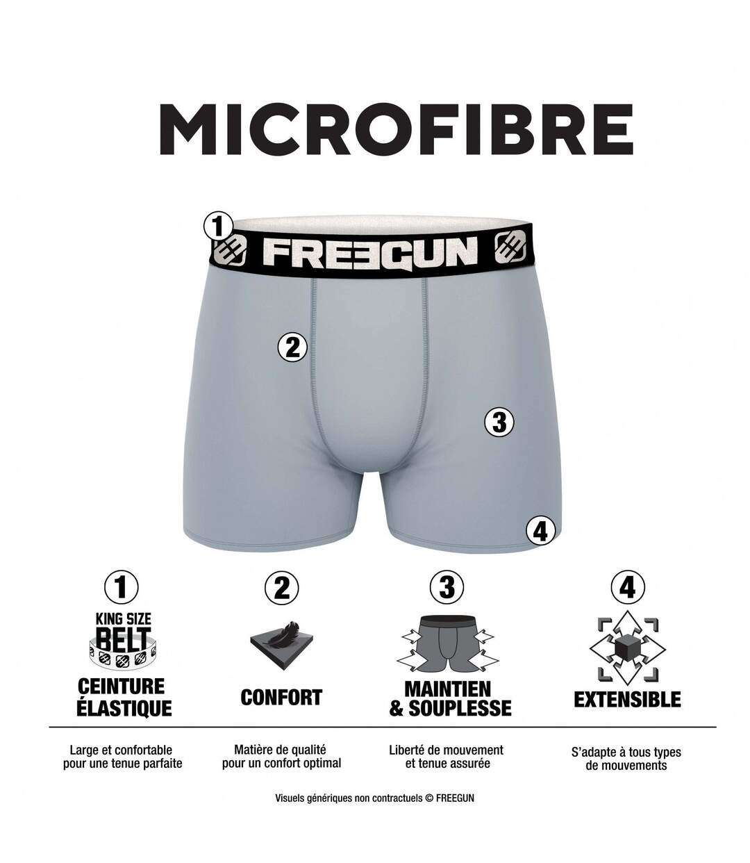 Lot de 9 boxers homme Pack Surprise modèle aléatoire Freegun-4