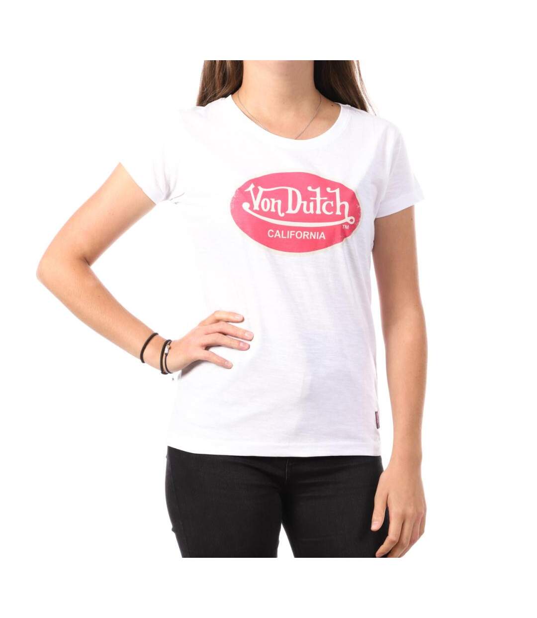 T-shirt Blanc Femme Von Dutch Rona - L