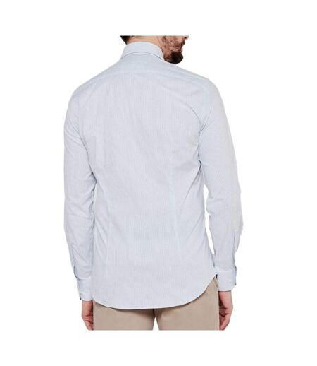 Chemise blanche/bleu homme tommy hilfiger strch poplin