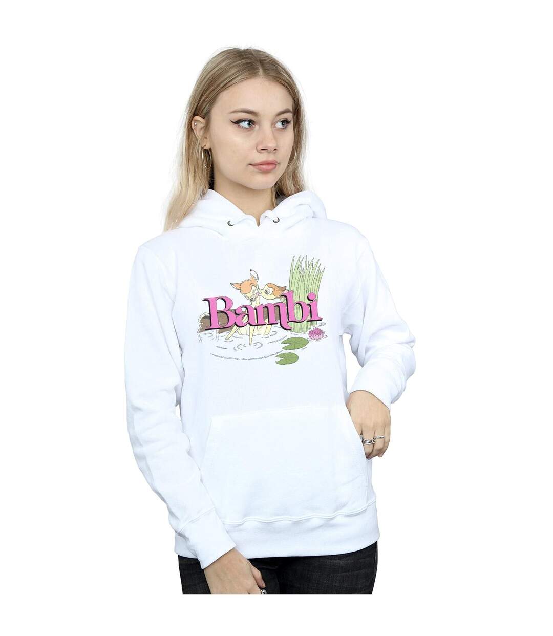 Disney Sweat à capuche Bambi Kiss Femme/Ladies (Blanc) - UTBI5866-2