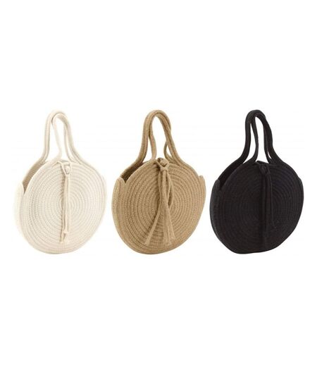 Sac rond en corde de coton et jute