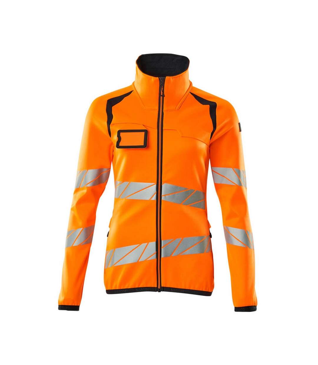 Veste Polaire Accelerate Safe Femme Orange Fluo Bleu Marine Foncé Mascot-1