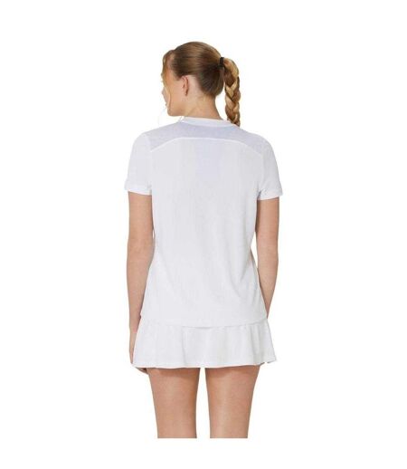 Womens/ladies Court Logo Short-sleeved T-shirt Brilliant White Asics