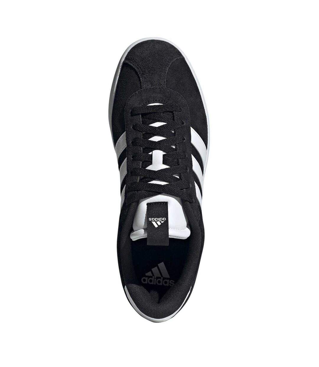 Mens Vl Court 3.0 3 Stripes Leather Shoes Black White Adidas-4