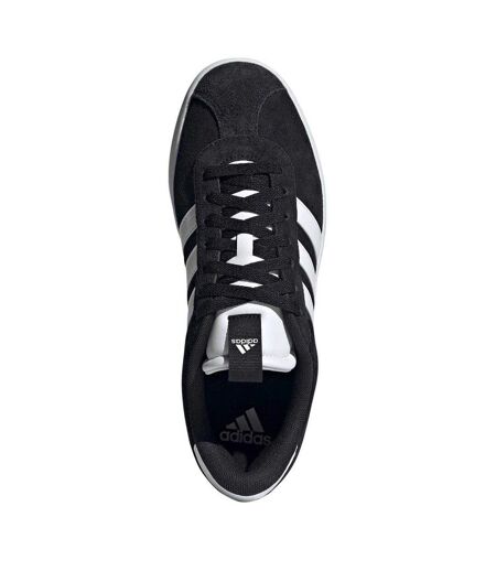 Mens Vl Court 3.0 3 Stripes Leather Shoes Black White Adidas