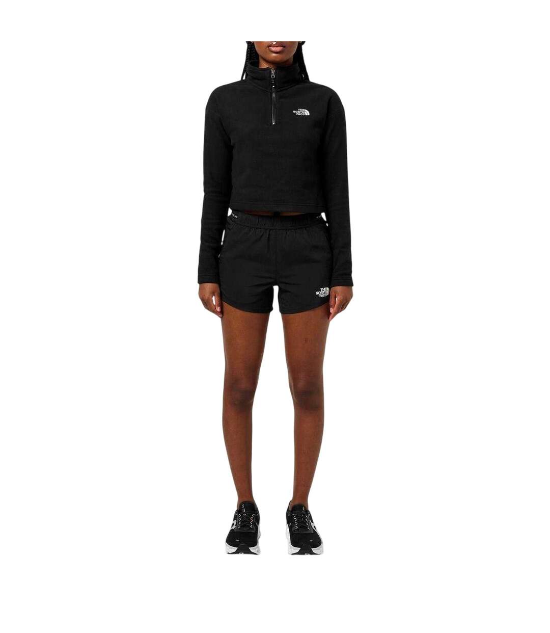 Womens/ladies 100 Glacier Cropped Fleece Top Black The North Face-3