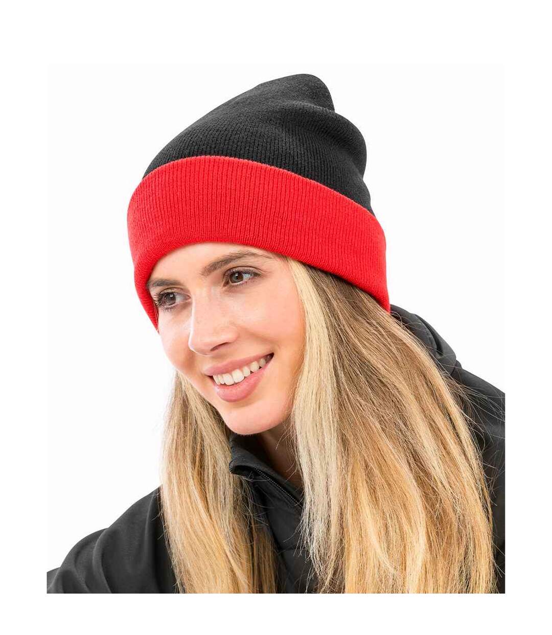 Bonnet compass adulte noir / rouge Result Genuine Recycled-3