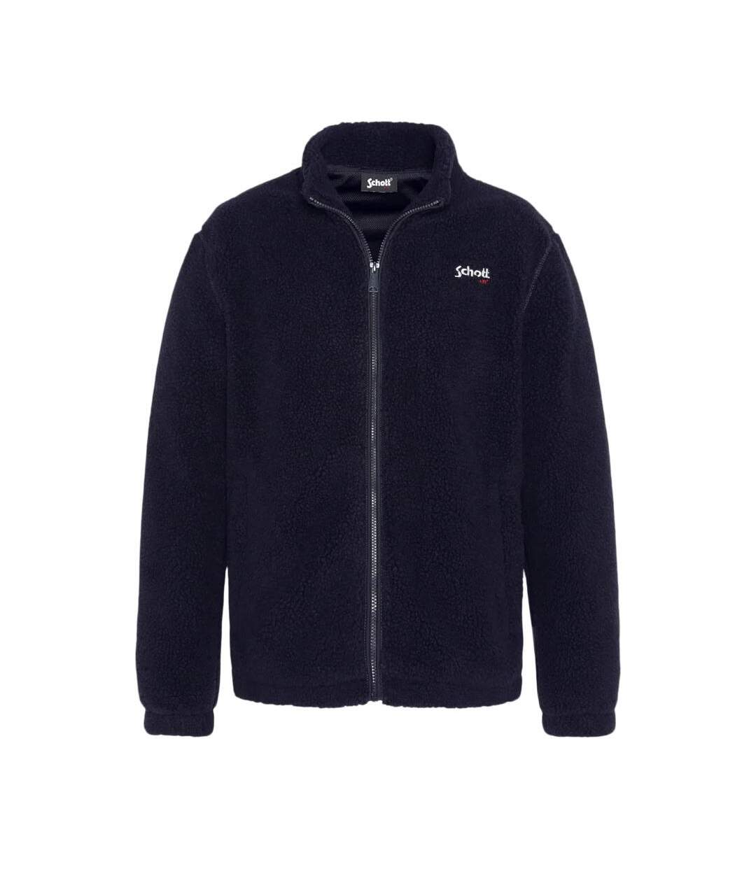 Veste sherpa marine homme schott sherpa plartic-1