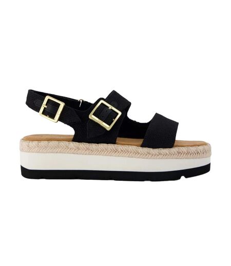 Womens/ladies Giana Sandals Black Toms