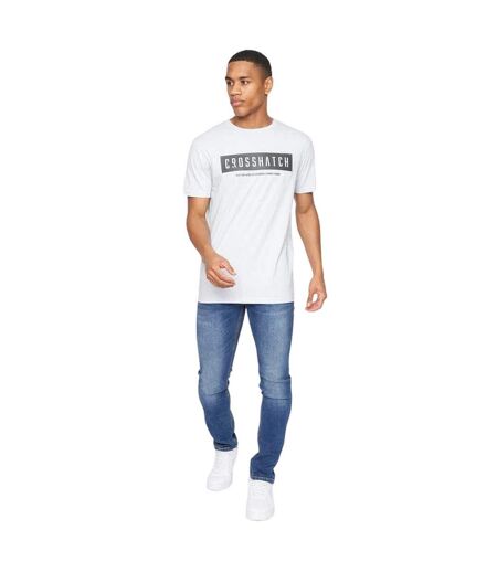 T-shirt selworthy homme bleu clair Crosshatch