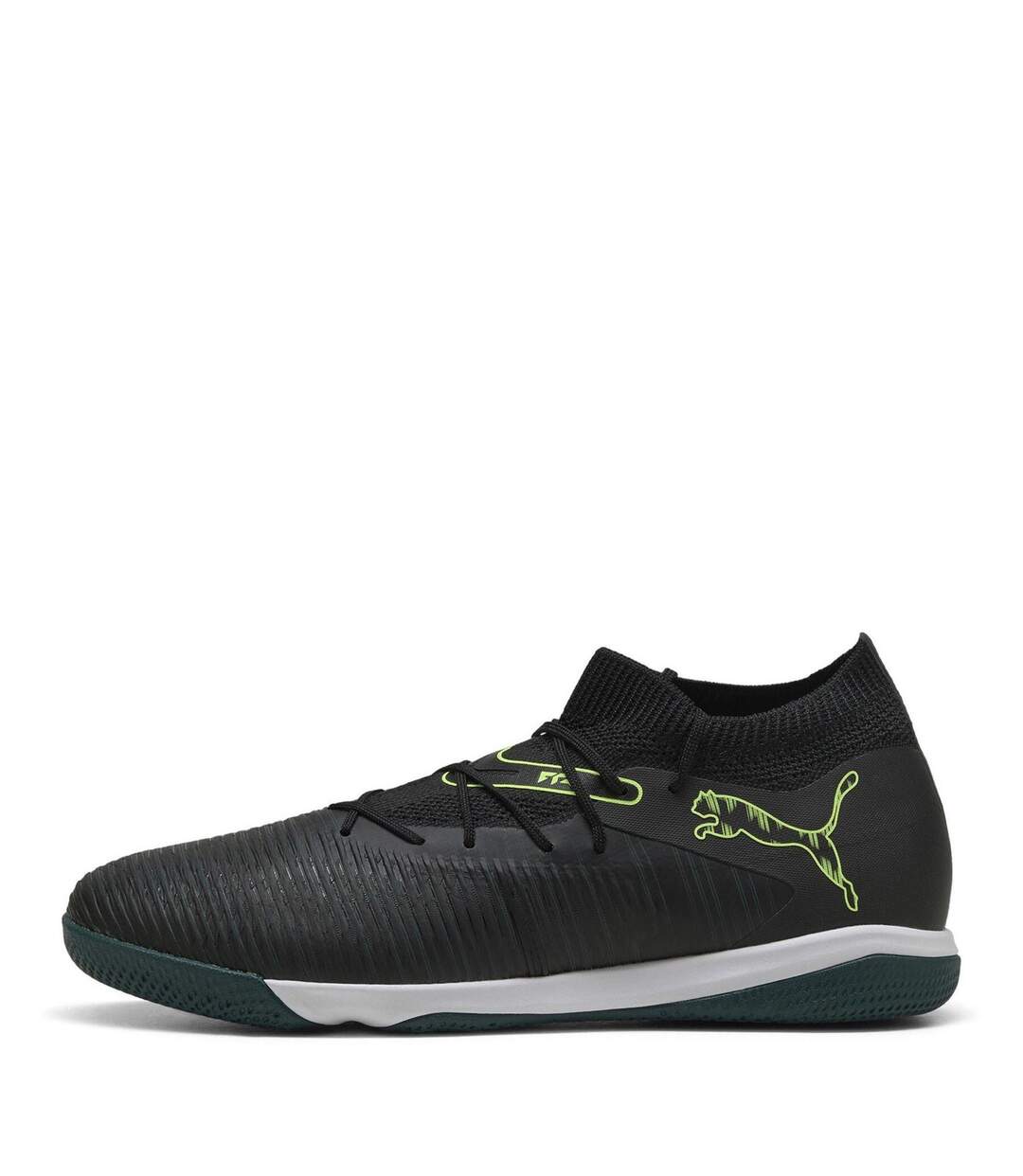 Mens Future 8 Match Flat Indoor Football Shoes  Black Puma-2