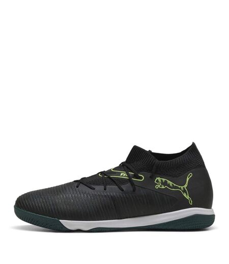 Mens Future 8 Match Flat Indoor Football Shoes  Black Puma