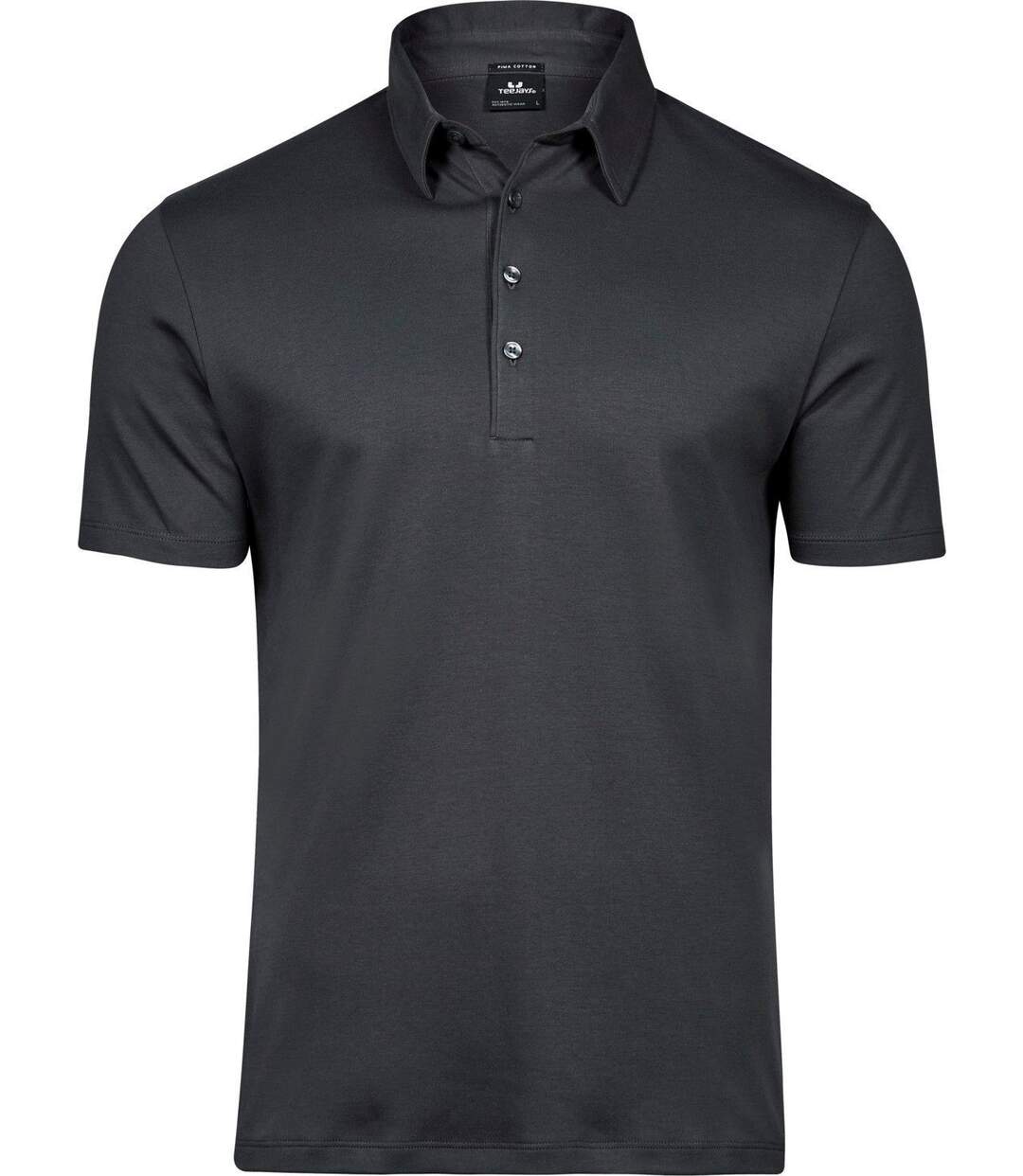 Polo homme premium coton pima - 1440 - gris foncé - manches courtes-2