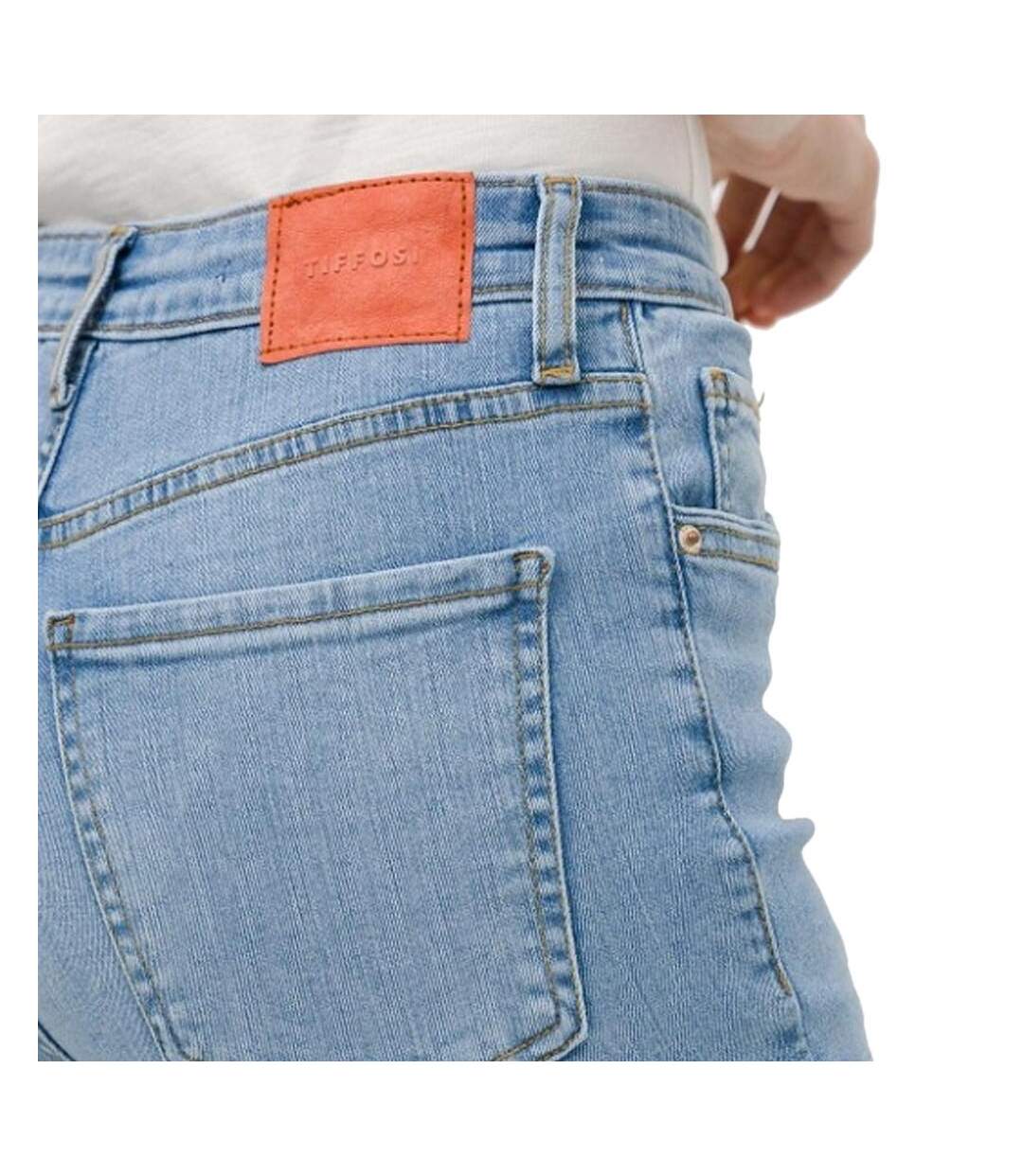 Jean bleu clair cropped femme tiffosi megan-2