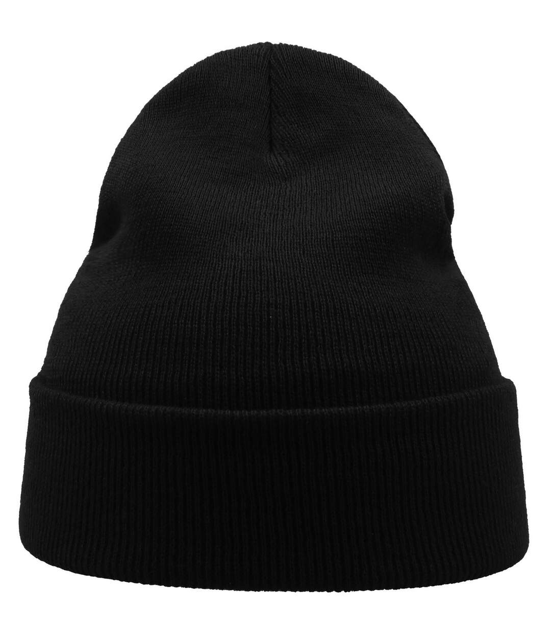 Unisex adult wind recycled cuffed beanie black Atlantis-3