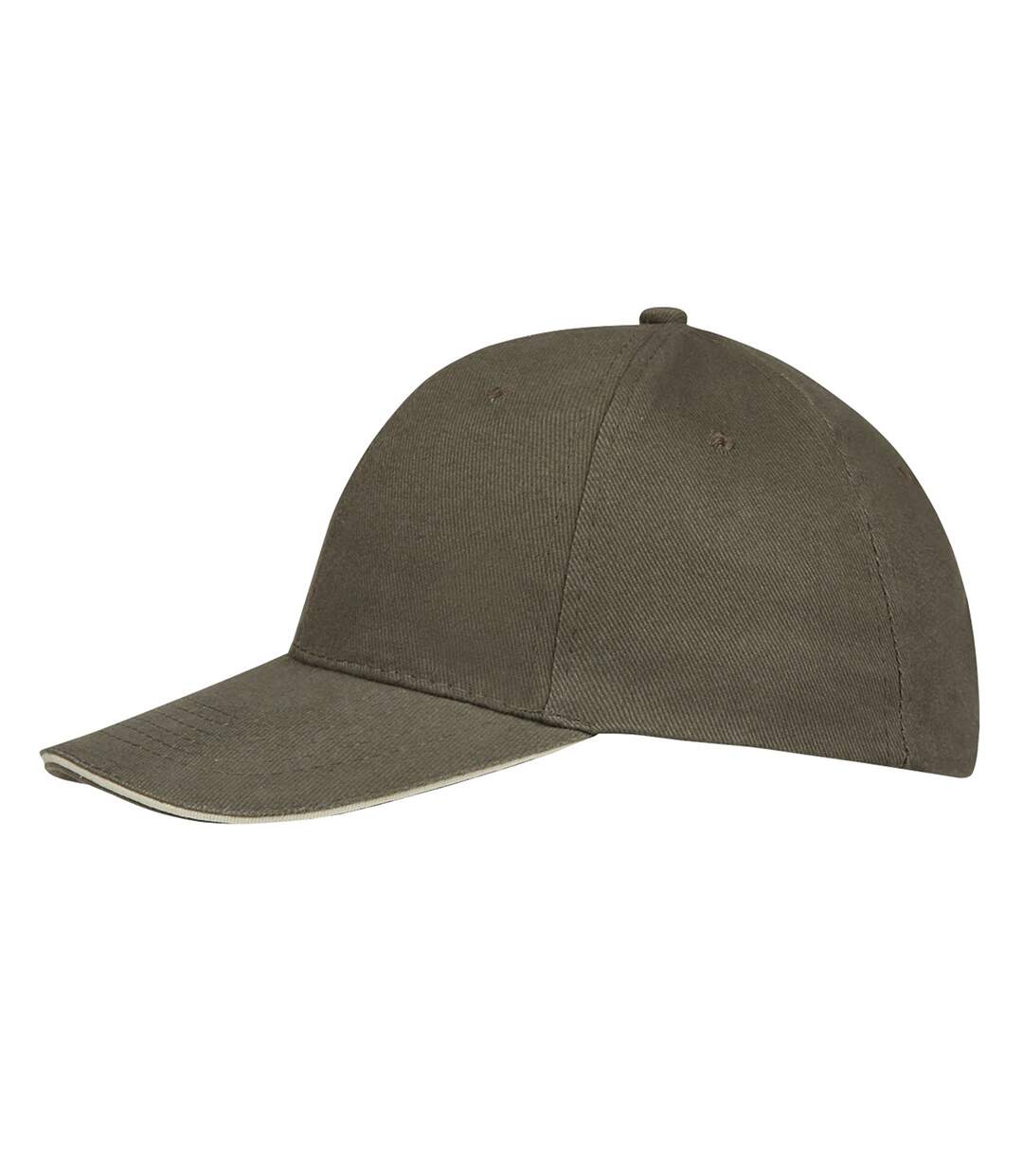 Casquette de baseball buffalo unisexe vert kaki/beige SOLS