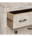 Commode 12 tiroirs Ajay en bois blanchi - Beige-3