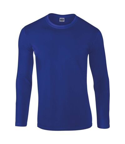 Unisex adult softstyle long-sleeved t-shirt royal blue Gildan