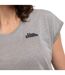 T-shirt femme sans manches col V fil brillant avec broderie Lurex Vondutch-2