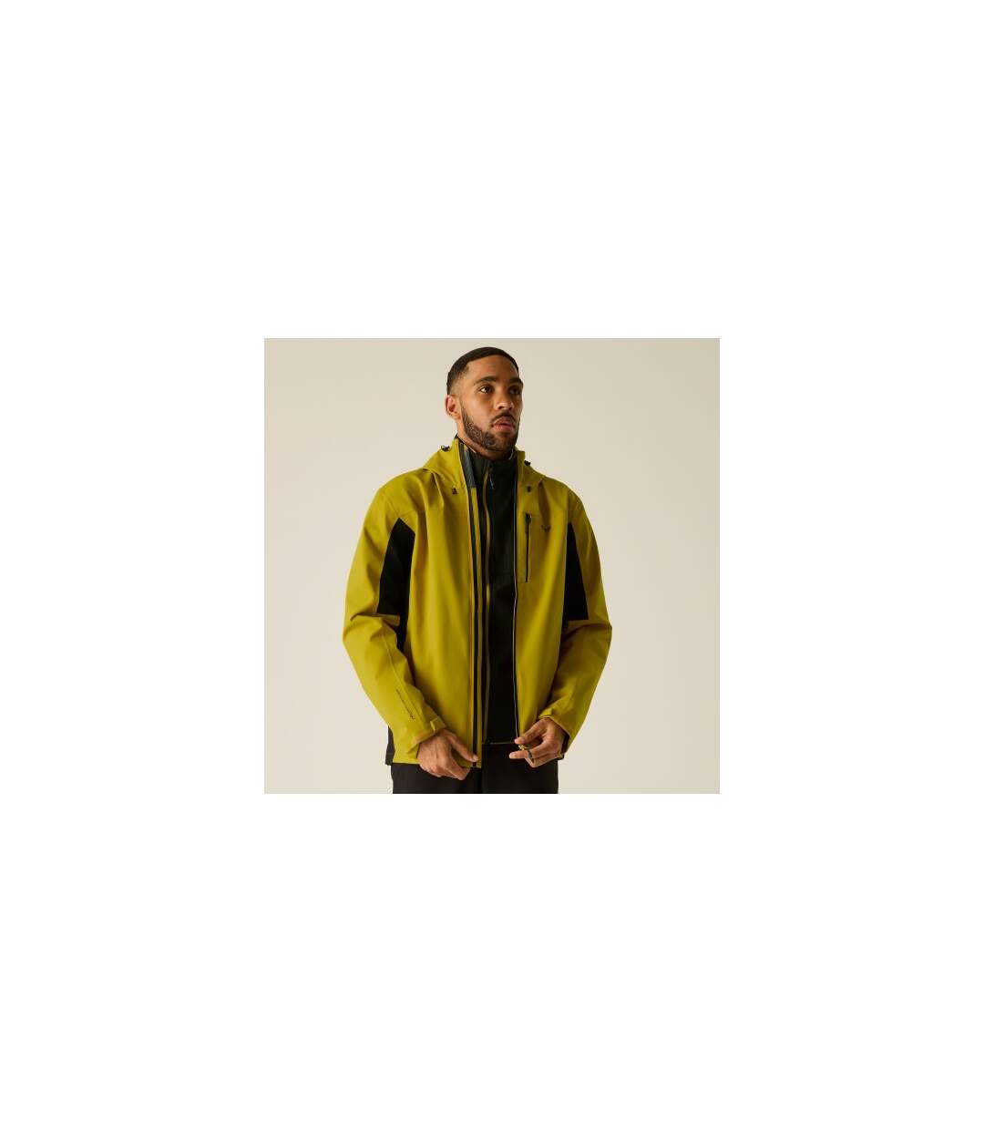 Mens Birchdale Ii Waterproof Jacket Mustard Seed Black Regatta-1
