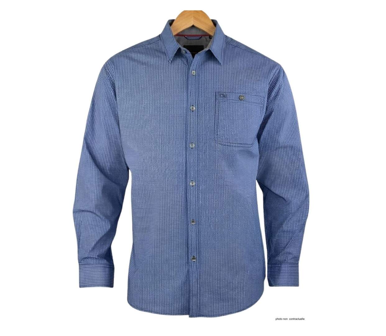 CHALLENGER TRABAN1 - Chemise à carreaux manches longues imprimée en pur coton pour un style élégant-2