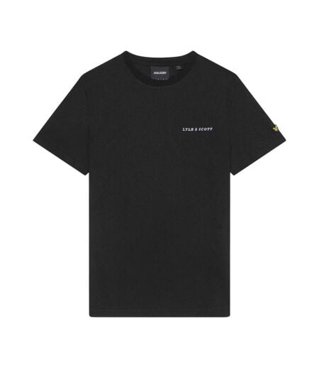 T-shirt Style Logo Brodé Homme Noir Blanc Lyle & Scott