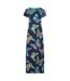 Womens/ladies mirren butterfly organic cotton maxi dress dark blue Weird Fish-1