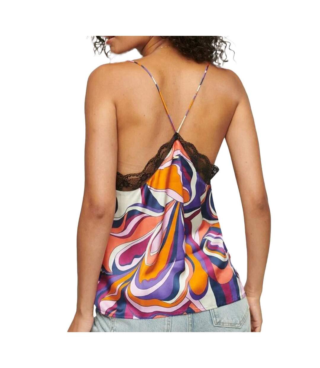 Top Violet/Orange/Noir Femme Superdry Studios - L