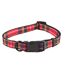 Tartan polyester adjustable collar 8-12in red Ancol