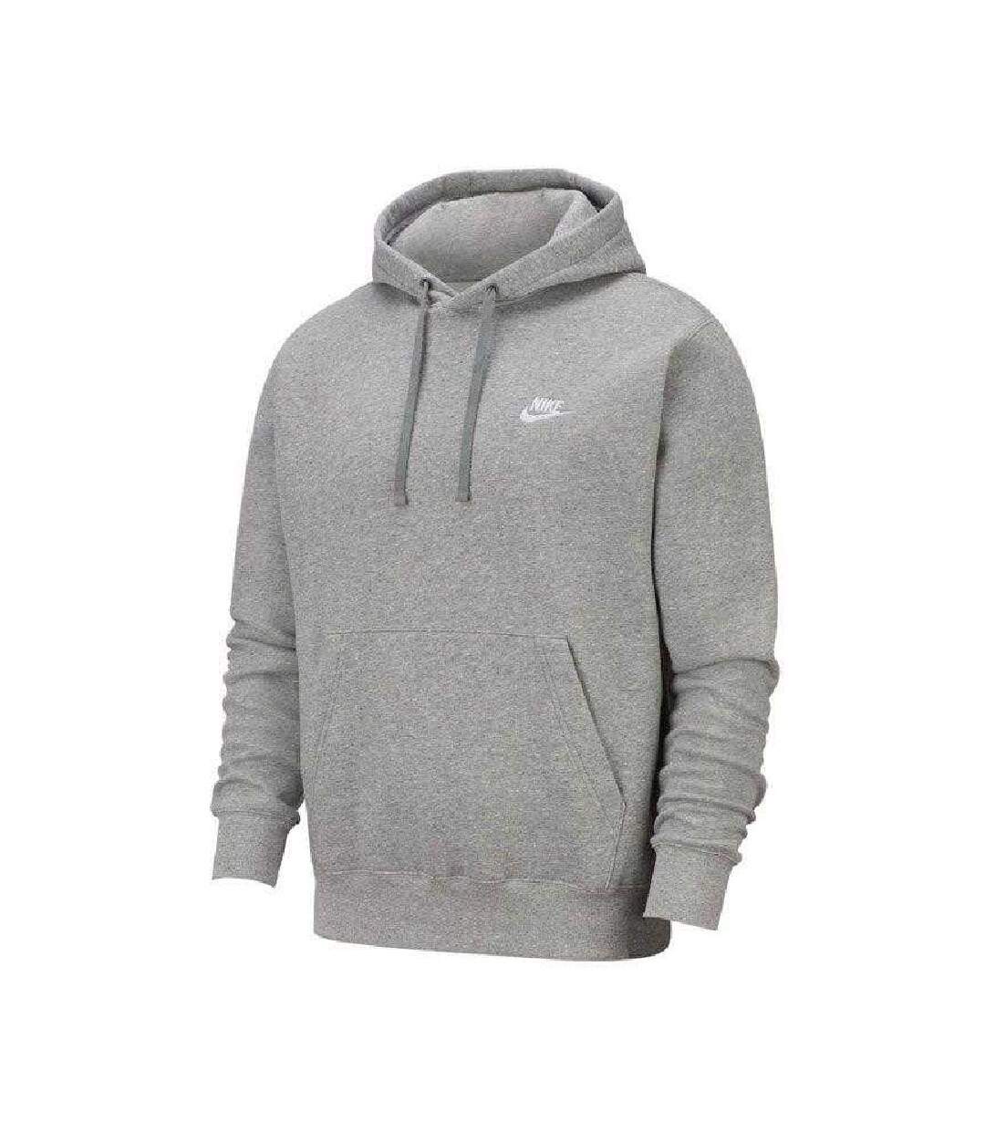 Mens Sportswear Club Pullover Hoodie Grey Nike-1