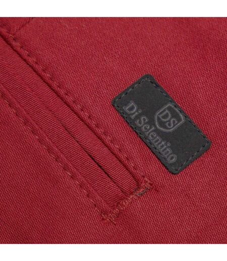 Pantalon Motif/style Uni Homme Rouge Bordeaux Di Selentino