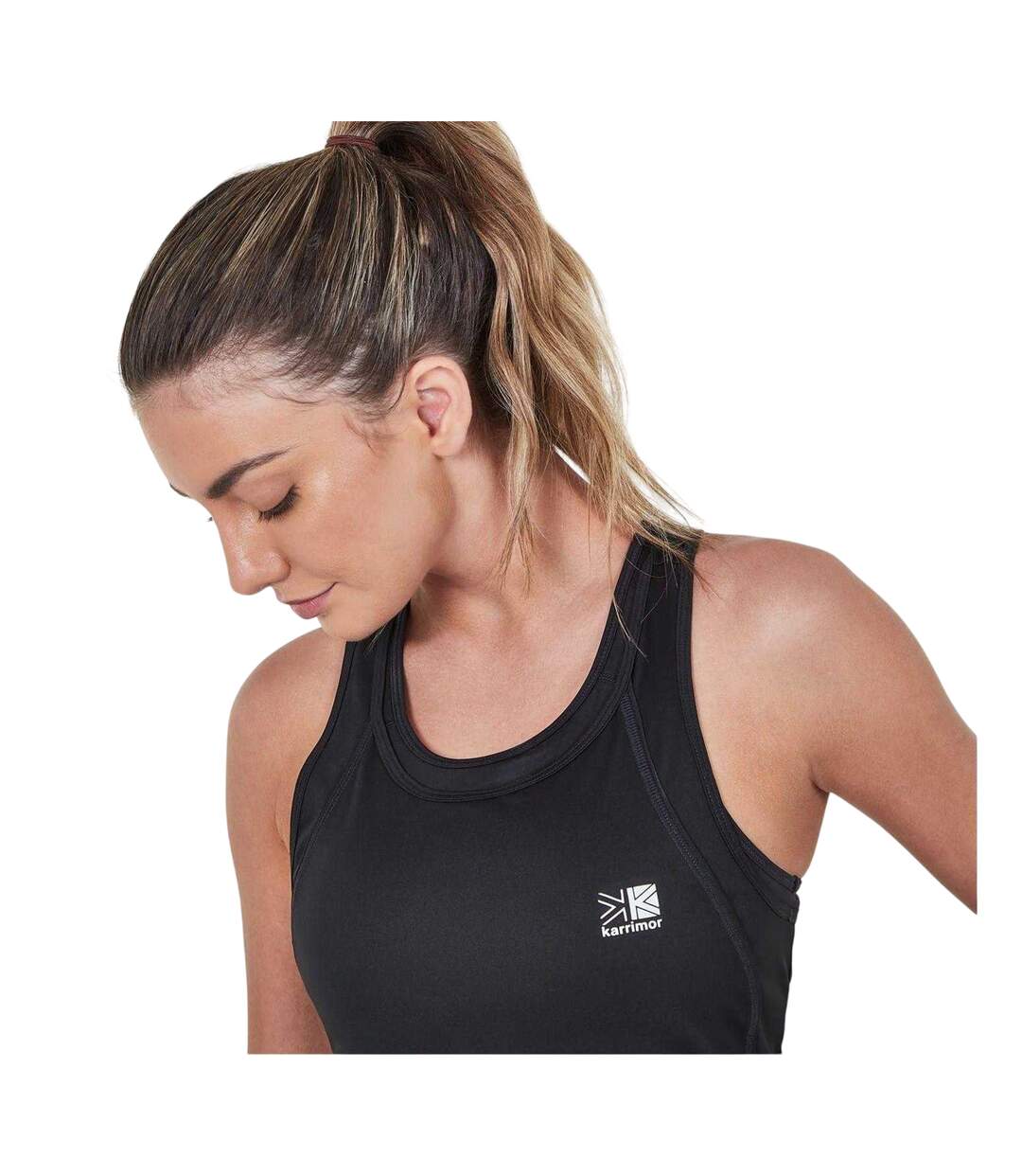 Womens/ladies Running Vest Top Black Karrimor-3