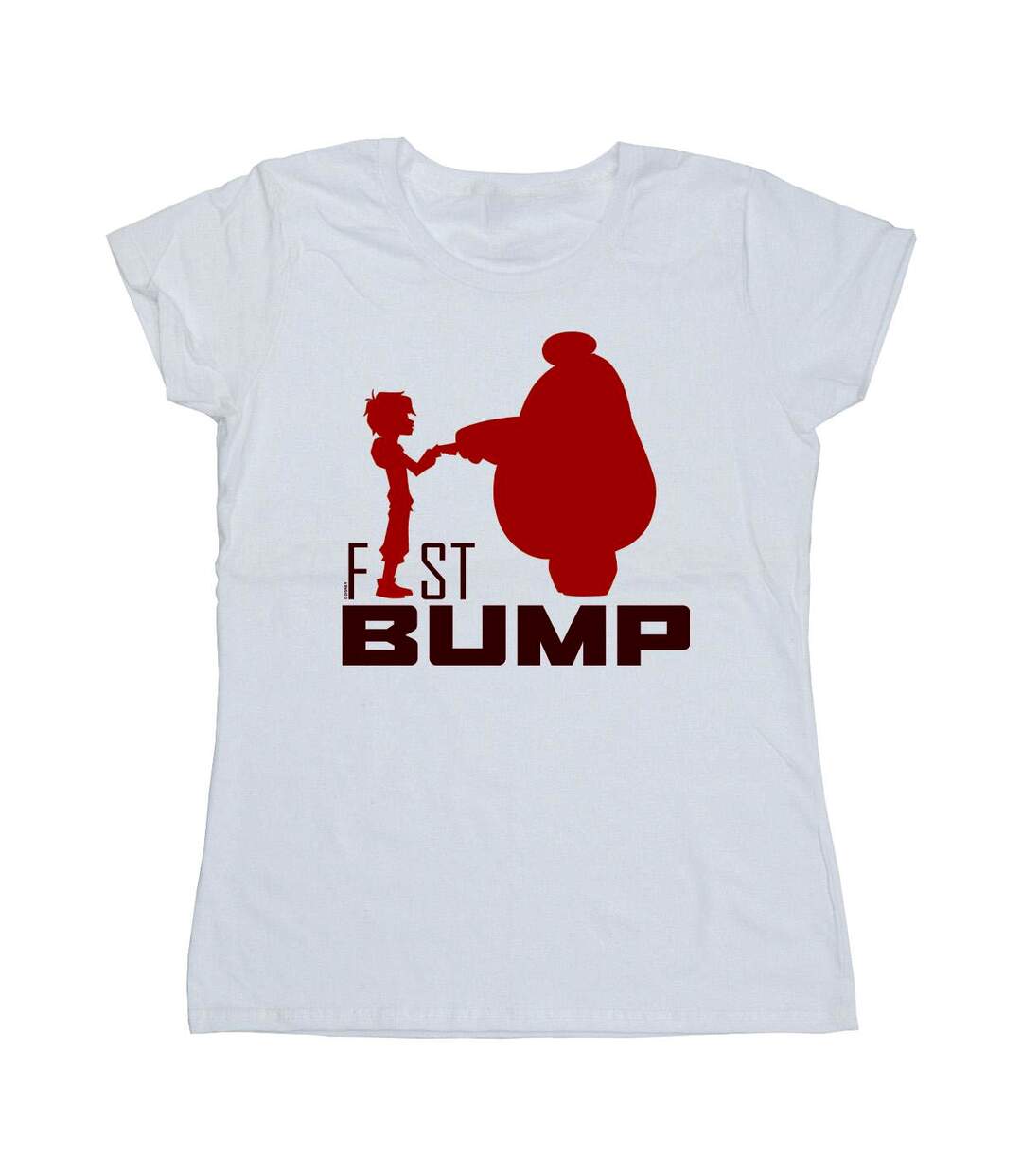 Disney - T-shirt BIG HERO BAYMAX FIST BUMP CUTOUT - Femme (Blanc) - UTBI13338-1
