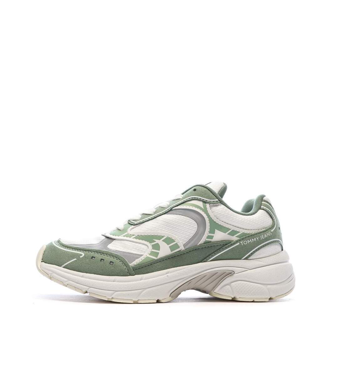 Baskets blanc/vert femme tommy hilfiger archive 25-1