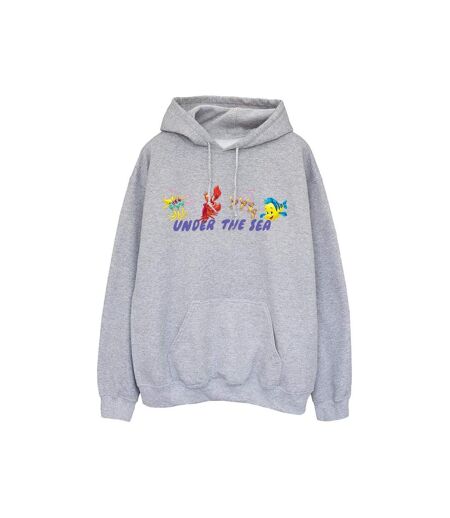 Disney - Sweat à capuche THE LITTLE MERMAID UNDER THE SEA - Femme (Gris sportif) - UTBI9600