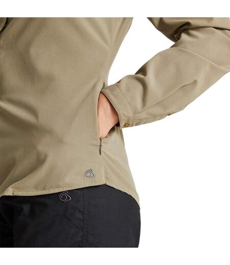 Womens/ladies Expert Kiwi Long-sleeved Shirt Pebble Craghoppers