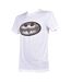 T shirt homme Licence Superhéros: Superman, Batman, Avengers..- Assortiment modèles photos selon arrivages- Er3540 Batman Blanc