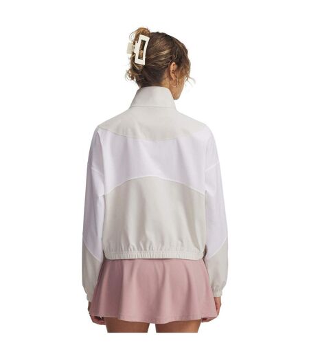 Womens/ladies Rival Woven Lightweight Relaxed Fit Jacket White Under Armour
